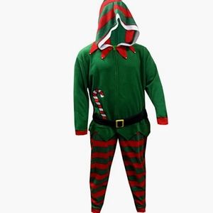 Secret Santa Elf Full Hooded Pajama Cosplay